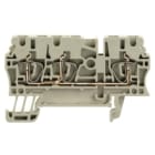 WEIDMULLER - Morsettiera passante molla autobloccante grigio 2.5 mm² 24 A 800 V 3 collegamenti 1 piano TS 35 V-0 Wemid 120 °C ZDU 2.5/3AN GR.
