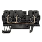 WEIDMULLER - Morsettiera passante molla autobloccante nero 2.5 mm² 24 A 800 V 3 collegamenti 1 piano TS 35 V-0 Wemid 120 °C ZDU 2.5/3AN SW.