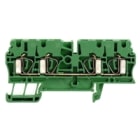 WEIDMULLER - Morsettiera passante molla autobloccante verde 2.5 mm² 24 A 800 V 4 collegamenti 1 piano TS 35 V-0 Wemid 120 °C ZDU 2.5/4AN GN.