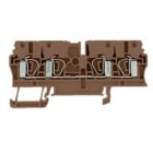 WEIDMULLER - Morsettiera passante molla autobloccante marrone 2.5 mm² 24 A 800 V 4 collegamenti 1 piano TS 35 V-0 Wemid 120 °C ZDU 2.5/4AN BR.
