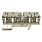 WEIDMULLER - Morsettiera passante molla autobloccante grigio 2.5 mm² 24 A 800 V 4 collegamenti 1 piano TS 35 V-0 Wemid 120 °C ZDU 2.5/4AN GR.