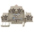 WEIDMULLER - Morsetto componibile a più piani, molla autobloccante, beige scuro, 2.5 mm², 24 V, numero di collegamenti: 4, numero di piani: 2, TS 35, V-0, Wemid ZDK 2.5/LD RT/1.