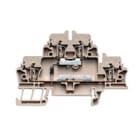 WEIDMULLER - Morsettiera portacomponenti Molla autobloccante Beige scuro 2.5 mm² 500 V Numero di collegamenti: 4 Numero di piani: 2 TS 35 V-0 Wemid ZDK 2.5/D/2.