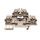 WEIDMULLER - Morsettiera portacomponenti, molla autobloccante, beige scuro, 2.5 mm², 500 V, 4 collegamenti, 2 piani, TS 35, V-0, Wemid ZDK 2.5/D/6.