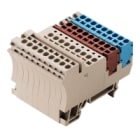 WEIDMULLER - Morsetto componibile per sensori e attuatori, Molla autobloccante, Beige scuro, 1.5 mm², 17.5 A, 250 V, Numero di collegamenti: 36, Numero di piani: 1 - ZIA 1.5/3L-1S/8/KB