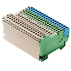 WEIDMULLER - Morsetto componibile per sensori e attuatori, Molla autobloccante, Beige scuro, 1.5 mm², 17.5 A, 250 V, Numero di collegamenti: 66, Numero di piani: 1 - ZIA 1.5/3L-PE/16/KB 1692660000