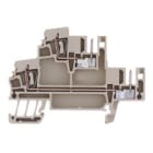 WEIDMULLER - Morsetto innestabile con molla autobloccante, colore beige scuro, sezione 2.5 mm², capacità 16 A, 2 collegamenti su 2 piani, standard TS 35, materiale ignifugo V-0 in Wemid, codice ZDKS 2.5/1.5.