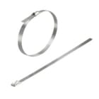 WEIDMULLER - Fascetta serracavo, larghezza 4.6 mm, resistenza 445 N, colore argento, temperatura -80...538 °C, codice SCT 4.6/127 C.