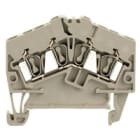 WEIDMULLER - Morsettiera passante molla autobloccante beige scuro 2.5 mm² 24 A 800 V 4 collegamenti 1 piano TS 35 V-0 Wemid 120 °C ZDU 2.5-2/4AN.