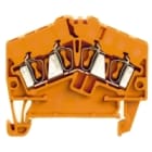 WEIDMULLER - Morsettiera passante molla autobloccante arancione 2.5 mm² 24 A 800 V 4 collegamenti 1 piano TS 35 V-0 Wemid 120 °C ZDU 2.5-2/4AN OR.