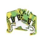 WEIDMULLER - Morsetto PE, Molla autobloccante, Verde/giallo, 2.5 mm², 800 V, Numero di collegamenti: 3, Numero di piani: 1, TS 35, V-0, Wemid