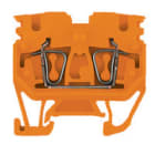 WEIDMULLER - Morsettiera passante molla autobloccante arancione 2.5 mm² 24 A 800 V 2 collegamenti 1 piano TS 15 V-0 Wemid 120 °C ZDUB 2.5-2/2AN/15 OR.
