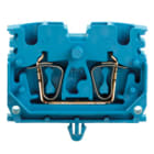 WEIDMULLER - Morsettiera passante molla autobloccante blu 2.5 mm² 24 A 800 V 2 collegamenti 1 piano V-0 Wemid 120 °C ZDUB 2.5-2/2AN/RC BL.