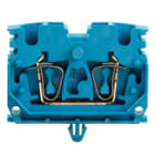 WEIDMULLER - Morsettiera passante molla autobloccante blu 2.5 mm² 24 A 800 V 2 collegamenti 1 piano V-0 Wemid 120 °C ZDUB 2.5-2/2AN/RC BL.