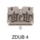 WEIDMULLER - Morsettiera passante molla autobloccante beige scuro 2.5 mm² 24 A 800 V 4 collegamenti 1 piano V-0 Wemid 120 °C ZDUB 2.5-2/4AN/RC.