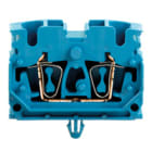 WEIDMULLER - Morsettiera passante molla autobloccante blu 2.5 mm² 24 A 800 V 4 collegamenti 1 piano V-0 Wemid 120 °C ZDUB 2.5-2/4AN/RC BL.