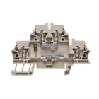 WEIDMULLER - Morsettiera portacomponenti, molla autobloccante, beige scuro, 2.5 mm², 500 V, 4 collegamenti, 2 piani, TS 35, V-0, Wemid ZDK 2.5/D/8. 1713290000