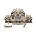 WEIDMULLER - Morsettiera portacomponenti, molla autobloccante, beige scuro, 2.5 mm², 500 V, 4 collegamenti, 2 piani, TS 35, V-0, Wemid ZDK 2.5/D/8.