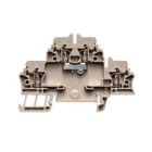 WEIDMULLER - Morsettiera portacomponenti Molla autobloccante Beige scuro 2.5 mm² 500 V Numero di collegamenti: 4 Numero di piani: 2 TS 35 V-0 Wemid ZDK 2.5/D/0.