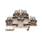 WEIDMULLER - Morsettiera portacomponenti Molla autobloccante Beige scuro 2.5 mm² 500 V Numero di collegamenti: 4 Numero di piani: 2 TS 35 V-0 Wemid ZDK 2.5/D/0.