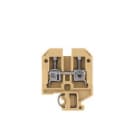 WEIDMULLER - Morsettiera passante SAK 4, collegamento a vite beige/giallo, 4 mm², 32 A, 800 V, 2 collegamenti, 1 piano, TS 32, V-2, PA 66, 100 °.