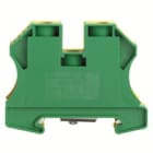 WEIDMULLER - Morsetto PE, Collegamento a vite, Verde/giallo, 35 mm², 400 V, Numero di collegamenti: 2, Numero di piani: 1, TS 35, V-0, Wemid WPE 35N.