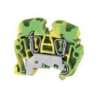 WEIDMULLER - Morsetto PE, Molla autobloccante, Verde/giallo, 2.5 mm², 500 V, Numero di collegamenti: 2, Numero di piani: 1, TS 15, V-0, Wemid ZPEA 2.5-2.