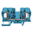 WEIDMULLER - Morsettiera passante molla autobloccante blu 16 mm² 76 A 1000 V 2 collegamenti 1 piano TS 35 V-0 Wemid 120 °C ZDU 16 BL.