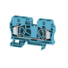 WEIDMULLER - Morsettiera passante molla autobloccante blu 10 mm² 57 A 1000 V 2 collegamenti 1 piano TS 35 V-0 Wemid 120 °C ZDU 10 BL.