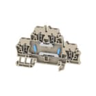 WEIDMULLER - Morsettiera portacomponenti Molla autobloccante Beige scuro 2.5 mm² 24 V Numero di collegamenti: 4 Numero di piani: 2 TS 35 V-0 Wemid ZDK 2.5/R/2.