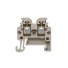 WEIDMULLER - Morsettiera passante WDU 1.5/R3.5, collegamento a vite, beige scuro, 1.5 mm², 17.5 A, 400 V, 2 collegamenti, 1 piano, TS 15, V-0, Wemid, 130.