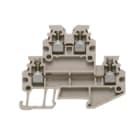 WEIDMULLER - Morsetto componibile a più piani, collegamento a vite, beige scuro, 1.5 mm², 400 V, numero di collegamenti: 4, numero di piani: 2, TS 15, V-0, Wemid WDK 1.5/R3.5.