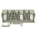 WEIDMULLER - Morsettiera passante molla autobloccante beige scuro 16 mm² 76 A 800 V 3 collegamenti 1 piano TS 35 V-0 Wemid 130 °C ZDU 16/3AN.