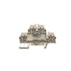 WEIDMULLER - Morsetto componibile a più piani, molla autobloccante beige 2.5 mm² 500 V, numero di collegamenti 4, numero di piani 2, TS 35 V-0 Wemid ZDK 2.5 EM.