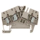 WEIDMULLER - Morsettiera passante molla autobloccante beige scuro 4 mm² 32 A 800 V 3 collegamenti 1 piano TS 35 V-0 Wemid 120 °C ZDU 4-2/3AN.