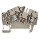 WEIDMULLER - Morsettiera passante molla autobloccante beige scuro 4 mm² 32 A 800 V 2 collegamenti 1 piano TS 35 V-0 Wemid 120 °C ZDU 4-2/2AN.