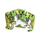 WEIDMULLER - Morsetto PE, Molla autobloccante, Verde/giallo, 4 mm², 800 V, 2 collegamenti, 1 piano, TS 35, V-0, Wemid ZPE 4-2/2AN.