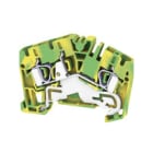 WEIDMULLER - Morsetto PE, Molla autobloccante, Verde/giallo, 4 mm², 800 V, Numero di collegamenti: 3, Numero di piani: 1, TS 35, V-0, Wemid ZPE 4-2/3AN.