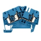 WEIDMULLER - Morsettiera passante molla autobloccante blu 4 mm² 32 A 800 V 3 collegamenti 1 piano TS 35 V-0 Wemid 120 °C ZDU 4-2/3AN BL.
