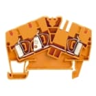 WEIDMULLER - Morsettiera passante molla autobloccante arancione 4 mm² 32 A 800 V 3 collegamenti 1 piano TS 35 V-0 Wemid 120 °C ZDU 4-2/3AN OR. 1770870000