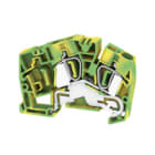 WEIDMULLER - Morsetto PE, Molla autobloccante, Verde/giallo, 6 mm², 800 V, 2 collegamenti, 1 piano, TS 35, V-0, Wemid ZPE 6-2/2AN.