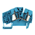 WEIDMULLER - Morsettiera passante molla autobloccante blu 6 mm² 41 A 800 V 2 collegamenti 1 piano TS 35 V-0 Wemid 120 °C ZDU 6-2/2AN BL.