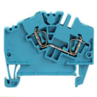 WEIDMULLER - Morsettiera passante molla autobloccante blu 2.5 mm² 24 A 800 V 2 collegamenti 1 piano TS 35 V-0 Wemid 120 °C ZDU 2.5-2 BL.
