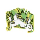 WEIDMULLER - Morsetto PE, Molla autobloccante, Verde/giallo, 2.5 mm², 800 V, Numero di collegamenti: 2, Numero di piani: 1, TS 35, V-0, Wemid ZPE 2.5-2.