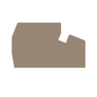WEIDMULLER - Piastra terminale 65mm x 2.5mm Beige scuro ZAP/Z...16-2/1AN.