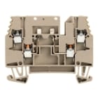 WEIDMULLER - Morsetto sezionatore di prova, collegamento a vite, beige scuro, 2.5 mm², 16 A, 400 V, numero di collegamenti: 4, numero di piani: 1, TS 35, V-0, WTR 2.5/ZZ O.TNHE, Wemi. 1774670000