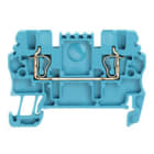 WEIDMULLER - Morsettiera passante molla autobloccante blu 1.5 mm² 17.5 A 500 V ZDU 1.5 BL TS 35 V-0 Wemid 120 °C 2 collegamenti 1 piano