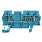 WEIDMULLER - Morsettiera passante molla autobloccante blu 1.5 mm² 17.5 A 500 V 3 collegamenti 1 piano TS 35 V-0 Wemid 120 °C ZDU 1.5/3AN BL.