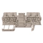 WEIDMULLER - Morsettiera passante molla autobloccante beige scuro 1.5 mm² 17.5 A 500 V 4 collegamenti 1 piano TS 35 V-0 Wemid 120 ZDU 1.5/4AN.