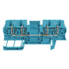 WEIDMULLER - Morsettiera passante molla autobloccante blu 1.5 mm² 17.5 A 500 V 4 collegamenti 1 piano TS 35 V-0 Wemid 120 °C ZDU 1.5/4AN BL.